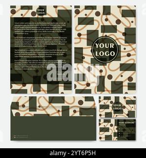 Identité d'entreprise. Conception de modèle de papeterie moderne. Brochure, flyer, vecteur de rapport de communication numérique. Entreprise d'identité d'entreprise Illustration de Vecteur