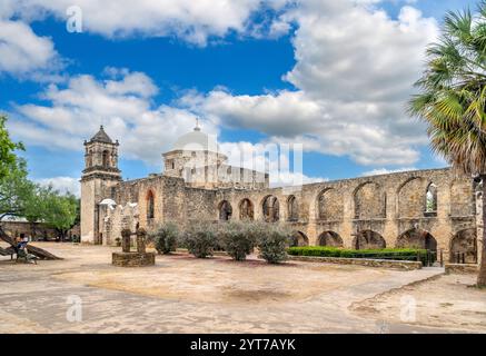 Mission San José, San Antonio, Texas, États-Unis Banque D'Images