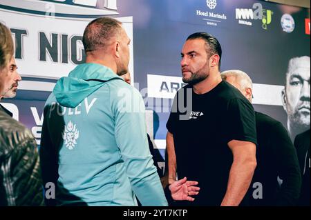 Sofia, Bulgarie Arena Sofia 07 décembre 2024 Kubrat Pulev vs Mahmoud Charr face à face WBA - Championnat du monde poids lourds Kubrat Pulev vs Mahmoud Charr © Kiril Kirilov /KIK/ Banque D'Images