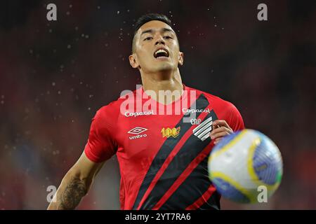 5 décembre 2024 : Curitiba, Brésil : Tomas Cuello de l'Athletico Paranaense lors du match entre l'Athletico Paranaense et le Red Bull Bragantino, pour la Serie A 2024 brésilienne Banque D'Images