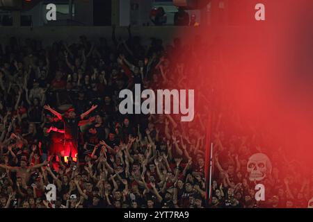 5 décembre 2024 : Curitiba, Brésil : les fans d'Athletico Paranaense lors du match entre Athletico Paranaense et Red Bull Bragantino, pour la Serie A 2024 brésilienne Banque D'Images