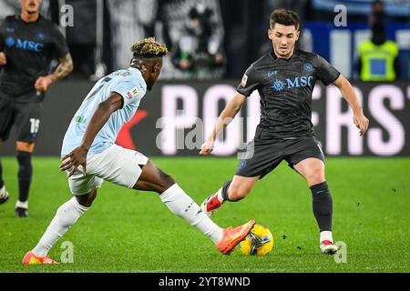 Rome, Italie. 05th Dec, 2024. Billy GILMOUR de Napoli lors de la Coupe d'Italie, Coppa Italia, manche du 16e match de football entre SS Lazio et SSC Napoli le 5 décembre 2024 au Stadio Olimpico à Rome, Italie - photo Matthieu Mirville (M Insabato)/DPPI crédit : DPPI Media/Alamy Live News Banque D'Images