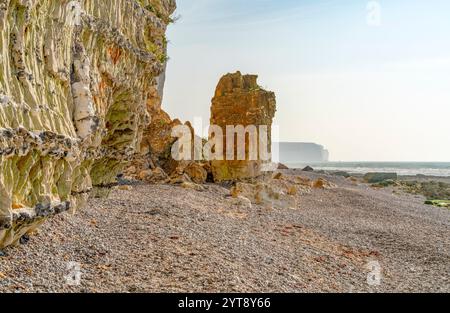 Paysage côtier autour de Saint Léonard, commune du département de la Seine-maritime en région Normandie dans le nord de la France Banque D'Images