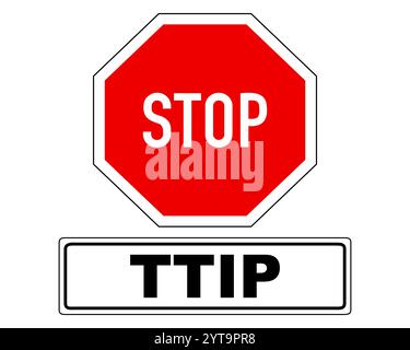 Panneau d'arrêt avec informations supplémentaires Banque D'Images