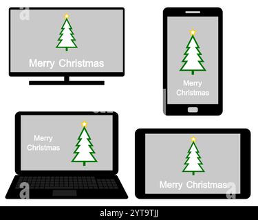 Médias numériques et Noël Banque D'Images