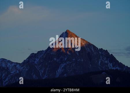 14 OCTOBRE 2023 - RIDGWAY, États-Unis - coucher de soleil sur le mont Sneffels, San Juan Mountains, col Banque D'Images