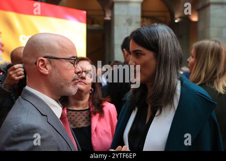 Madrid, 03/12/2024. Royal Post Office. Célébration de la Journée de la Constitution au siège de la CAM présidée par Isabel Díaz Ayuso. Photo : Jaime García. ARCHDC. Crédit : album / Archivo ABC / Jaime García Banque D'Images