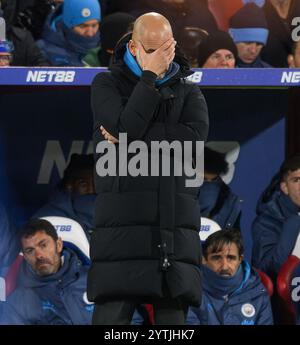 Londres, Royaume-Uni. 07 décembre 2024. Crystal Palace v Manchester City - premier League - Selhurst Park. Directeur municipal de Manchester, Pep Guardiola. Crédit photo : Mark pain / Alamy Live News Banque D'Images