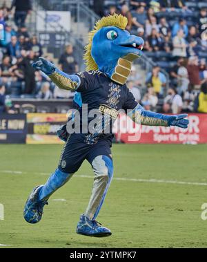 CHESTER, PA, États-Unis - 19 OCTOBRE 2024 : MLS match entre Philadelphia Union et le FC Cincinnati au Subaru Park. ***USAGE ÉDITORIAL SEULEMENT*** Banque D'Images