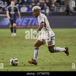 CHESTER, PA, États-Unis - 19 OCTOBRE 2024 : MLS match entre Philadelphia Union et le FC Cincinnati au Subaru Park. ***USAGE ÉDITORIAL SEULEMENT*** Banque D'Images