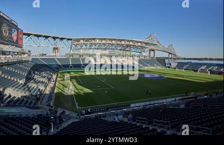 CHESTER, PA, États-Unis - 19 OCTOBRE 2024 : MLS match entre Philadelphia Union et le FC Cincinnati au Subaru Park. ***USAGE ÉDITORIAL SEULEMENT*** Banque D'Images