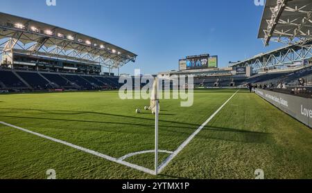 CHESTER, PA, États-Unis - 19 OCTOBRE 2024 : MLS match entre Philadelphia Union et le FC Cincinnati au Subaru Park. ***USAGE ÉDITORIAL SEULEMENT*** Banque D'Images