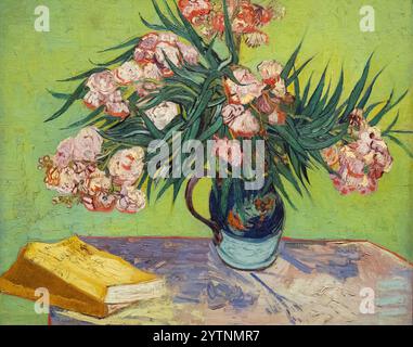 Van Gogh oleanders 1888, Vincent Van Gogh peinture, fleurs de natures mortes ; peinture post-impressionniste française Banque D'Images