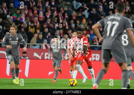 7 décembre 2024 ; Estadi Montilivi, Girona, Espagne, Espagnol la Liga Football, Girona contre Real Madrid ; Asprilla de Girona FC Forward Banque D'Images