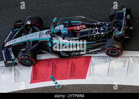 Yas Marina, Rieti, Abu Dhabi. 7 décembre 2024. George Russell (GBR) - Mercedes-AMG PETRONAS F1 Team - Mercedes W15 - Mercedes E performance.lors de la session du samedi du Grand Prix de formule 1 Etihad Airways Abu Dhabi 2024, Yas Marina, Abu Dhabi 6-8 décembre 2024 (crédit image : © Alessio de Marco/ZUMA Press Wire) USAGE ÉDITORIAL SEULEMENT! Non destiné à UN USAGE commercial ! Banque D'Images