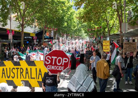 Rassemblement pro-palestinien à Melbourne, Victoria, Australie. Banque D'Images