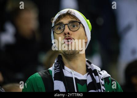 Mönchengladbach, Allemagne. 07 décembre 2024. Gladbach Fan Borussia Mönchengladbach - Borussia Dortmund 07.12.2024 Copyright (nur für journalistische Banque D'Images