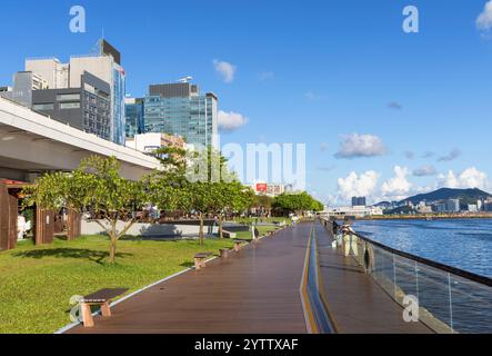 Promenade de Kwun Tong, Kowloon, Hong Kong Banque D'Images