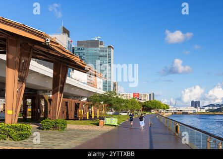 Promenade de Kwun Tong, Kowloon, Hong Kong Banque D'Images