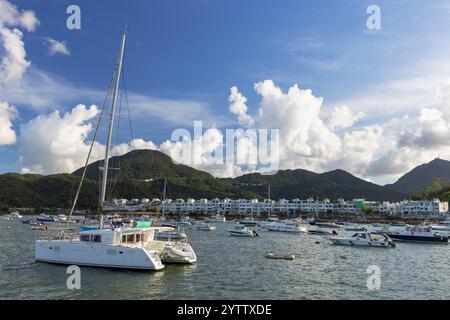 Yachts à Hebe Haven, SAI Kung, Hong Kong Banque D'Images