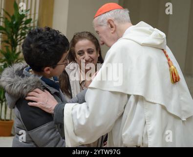 7 décembre 2024 Palais apostolique - salle de bénédiction son Eminence le Cardinal Timothée Peter Joseph Radcliffe, OP, théologien lors de la visite de courtoisie. Banque D'Images