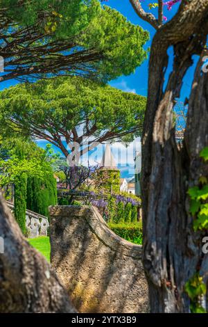 Villa Cimbrone Gardens, Ravello, Côte amalfitaine, Campanie, Italie, Europe. Banque D'Images