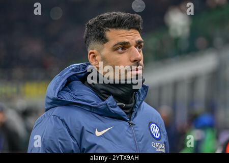 Milan, Italie. 06 décembre 2024. Mehdi Taremi de l'Inter a vu le match de Serie A entre l'Inter Milan et Parme à Giuseppe Meazza à Milan. Banque D'Images