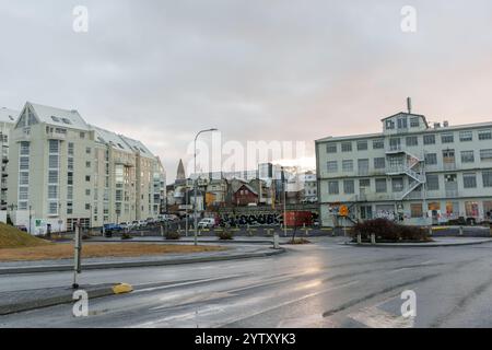 Reykjavík, Islande - 26 novembre 2024 : vue de Mioborg Reykjavík Islande Banque D'Images