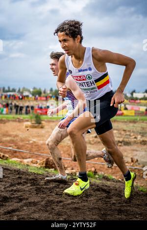 Antalya, Turquie. 08 décembre 2024. Le belge Noah Konteh photographié en action lors de la course masculine U23 du championnat européen de course à pied ross Country à Antalya, Turquie, dimanche 08 décembre 2024. BELGA PHOTO JASPER JACOBS crédit : Belga News Agency/Alamy Live News Banque D'Images