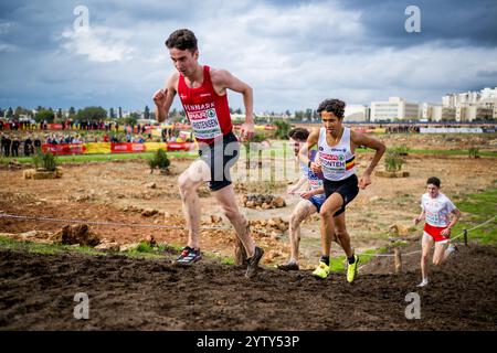 Antalya, Turquie. 08 décembre 2024. Le belge Noah Konteh photographié en action lors de la course masculine U23 du championnat européen de course à pied ross Country à Antalya, Turquie, dimanche 08 décembre 2024. BELGA PHOTO JASPER JACOBS crédit : Belga News Agency/Alamy Live News Banque D'Images