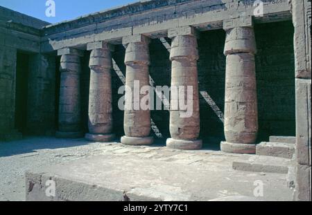 Peristyle Hall, Medinet Habu, Theben, Louxor, Vallée du Nil, Égypte, septembre 1989 Banque D'Images