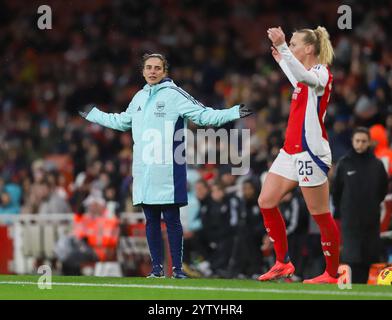 Londres, Royaume-Uni. 8 décembre 2024. Renee Slegers- Arsenal Manager lors du match de Super League féminine Barclays FA entre Arsenal et Aston Villa à l'Emirates Stadium, Londres, dimanche 8 décembre 2024. (Photo : Jade Cahalan | mi News) crédit : MI News & Sport /Alamy Live News Banque D'Images