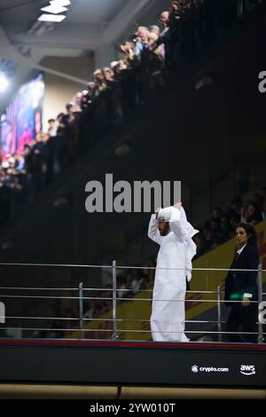 Abu Dhabi, eau. 08 décembre 2024. Mohammed Ben Sulayem Président de la FIA lors de la Journée de la course. Ahmad Al Shehab/Alamy Live News. Banque D'Images