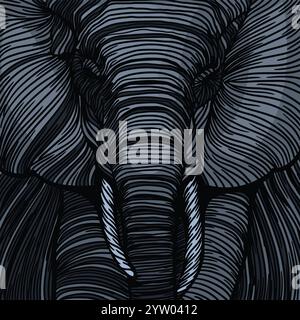 Illustration éléphant JPG pour votre affiche, autocollant, affiche murale Illustration de Vecteur