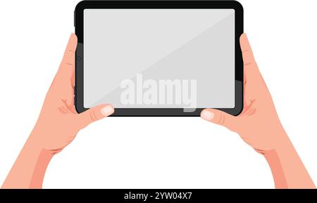 Personne tenant l'illustration vectorielle de smartphone Illustration de Vecteur