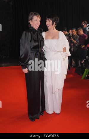 Olivia Colman (à gauche) et Jessie Buckley assistent à la cérémonie des British Independent film Awards au Roundhouse de Londres. Date de la photo : dimanche 8 décembre 2024. Banque D'Images