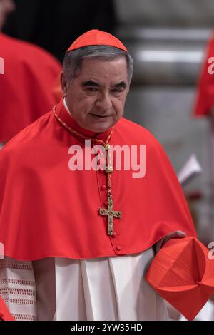 Cité du Vatican, Vatican, 07/12/2024, le pape François préside un consistoire pour la création de nouveaux cardinaux au Vatican. Maria Grazia Picciarella/Alamy Live News Banque D'Images