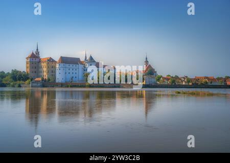 Rencontre entre les troupes russes et américaines sur l'Elbe 25 avril 1945, pont de l'Elbe, rivière Elbe, Torgau, Saxe, Allemagne, Europe Banque D'Images