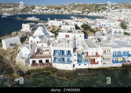 Petite Venise, Chora, Mykonos, Mykonos, Cyclades, Grèce, Europe Banque D'Images