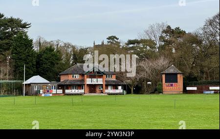 Elvaston Cricket Club dans le parc du château d'Elvaston. Banque D'Images