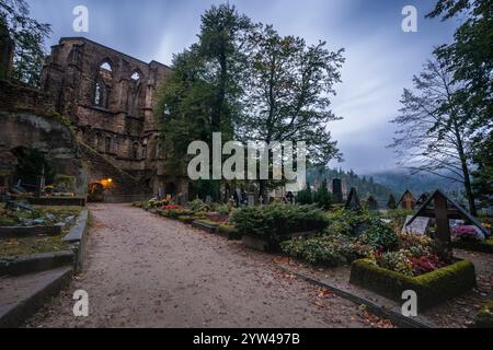 Le lieu incroyablement magique des ruines du château de Kurort Oybin en Allemagne, où l'histoire respire encore mystérieusement. Banque D'Images