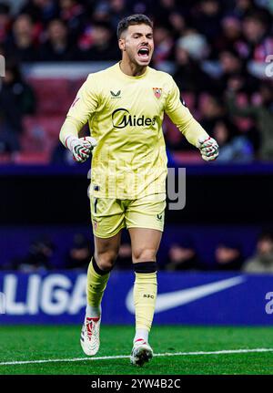 Fussball la Liga 16. Spieltag Atletico Madrid - FC Sevilla AM 08.12.2024 im Wanda Metropolitano in Madrid Alvaro Fernandez Llorente ( Sevilla ) Foto : Revierfoto Banque D'Images