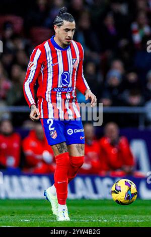 Fussball la Liga 16. Spieltag Atletico Madrid - FC Sevilla AM 08.12.2024 im Wanda Metropolitano in Madrid Jose Maria Gimenez ( Madrid ) Foto : Revierfoto Banque D'Images