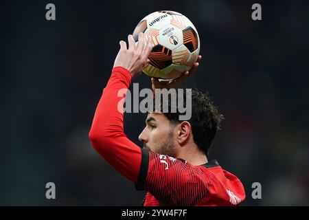 Milan, Italie. 07 mars 2024. Theo Hernandez (AC Milan) en action lors du match de football de l'UEFA Europa League entre l'AC Milan et la Slavia Praga au stade San Siro de Milan, dans le nord de l'Italie - jeudi 07 mars 2024. Sport - Soccer . (Photo de Spada/LaPresse) crédit : LaPresse/Alamy Live News Banque D'Images