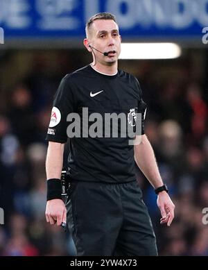 Photo du dossier datée du 18-02-2023 de l'arbitre David Coote. L'emploi de l'arbitre David Coote a été résilié avec effet immédiat, a déclaré Professional Game match Officials Limited. Date d'émission : lundi 9 décembre 2024. Banque D'Images