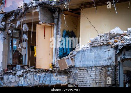 DEN HAAG - dégâts majeurs sur le Tarwekamp, deux jours après les explosions. Les deux explosions ont causé de grands ravages et détruit plusieurs maisons. Six corps ont été retrouvés jusqu'à présent. ANP JOSH WALET pays-bas Out - belgique Out Banque D'Images