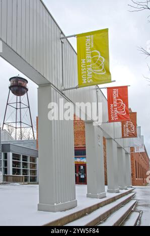 Le National Frontier Trails Museum à Independence, Missouri, est un centre d'interprétation et une bibliothèque de recherche pour les trois principaux trai de l'ouest de la frontière Banque D'Images