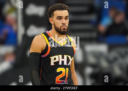 Orlando, Floride, États-Unis, 8 décembre 2024, Phoenix Suns garde Devin Booker #21 au Kia Center. (Crédit photo : Marty Jean-Louis/Alamy Live News Banque D'Images