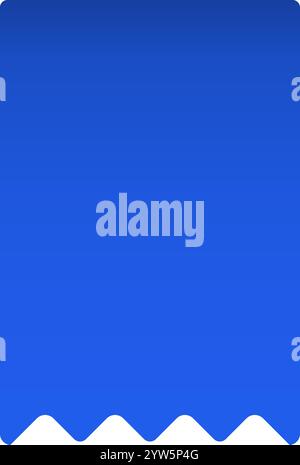 Fond bleu dégradé avec un bord inférieur blanc ondulé, offrant une esthétique propre et contemporaine adaptée à diverses applications de conception Illustration de Vecteur