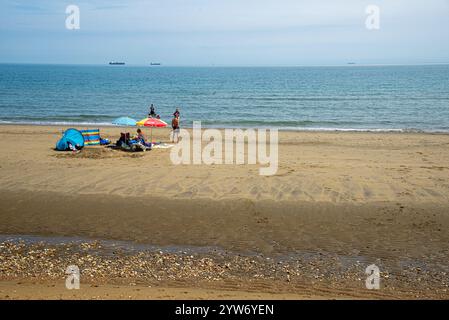 Plage de Sandown à l'île de Wight Banque D'Images